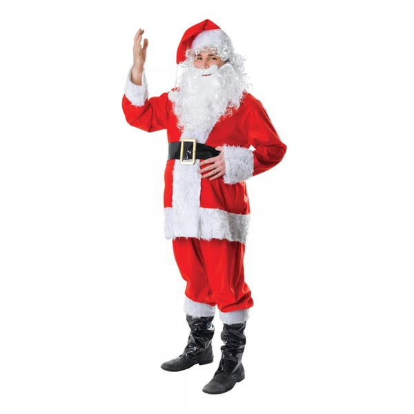 Bristol Novelty Unisex voksen pels komplet julemandskostume