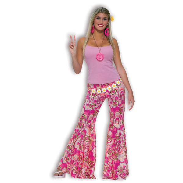 Bristol Novelty Bukser med klokkebund til kvinder/damer i Flower Power-format