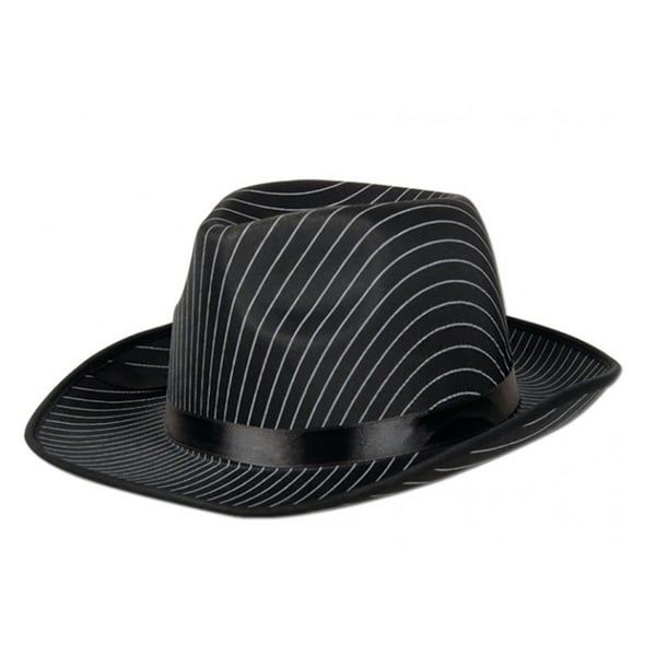 Bristol Novelty Unisex Adults Pin Striped Gangster Hat