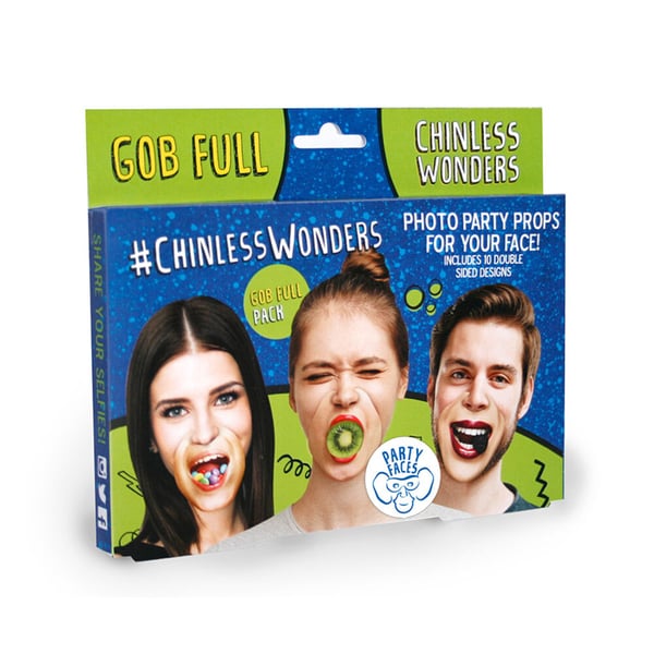 Mask-arade Chinless Wonders Gob Full Photobooth Props (Pack of 20)