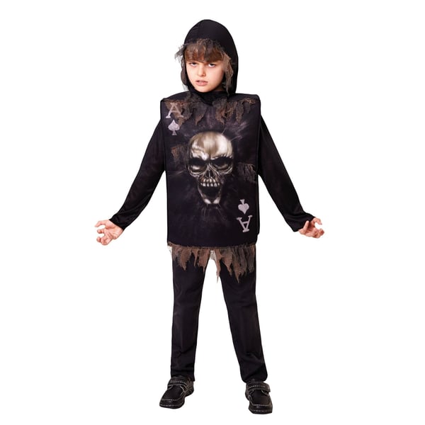 Bristol Novelty Childrens/Kids Skeleton Playing Card Tabard