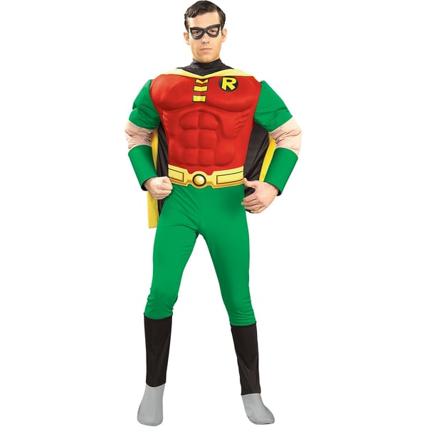 Batman Herre Deluxe Robin Muskler Kostume