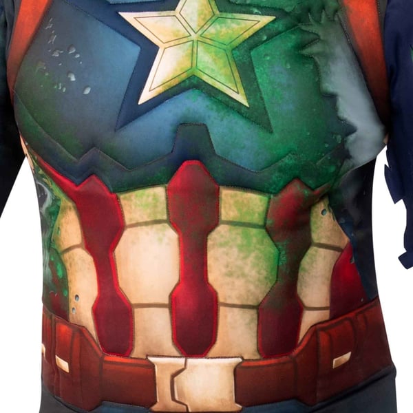 What If...? Childrens/Kids Deluxe Captain America Zombie Costume