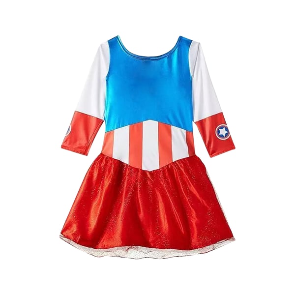 Captain America Piger drøm metallic kostume