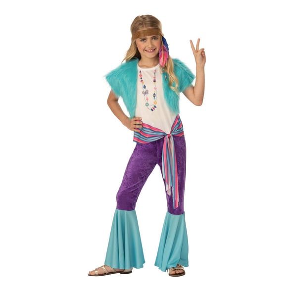 Bristol Novelty Hippy kostume til piger