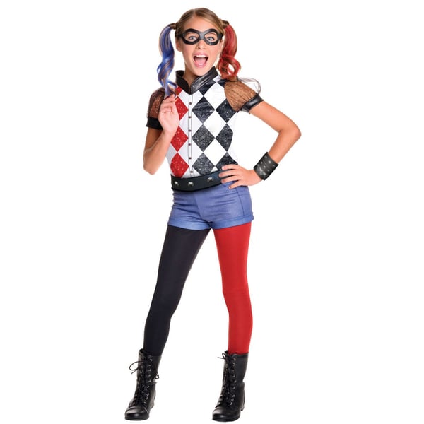 DC Super Hero Girls Børne/børn Deluxe Harley Quinn kostume