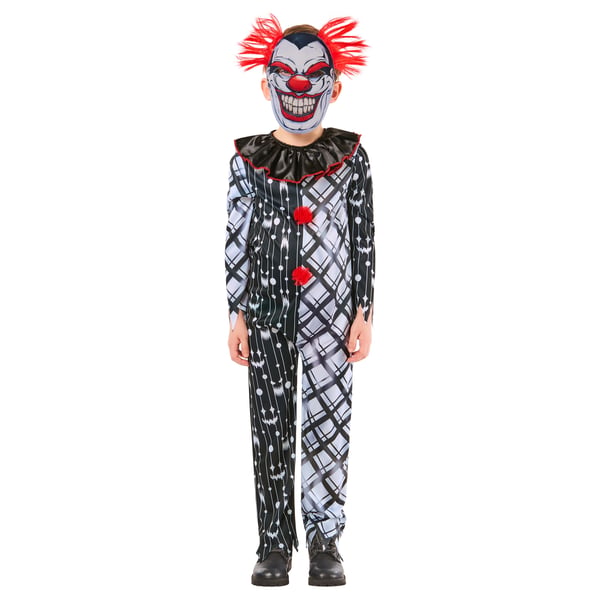 Bristol Novelty Childrens/Kids Sinister Clown Monochrome Costume