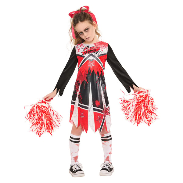 Bristol Novelty Girls Zombie Cheerleader Costume
