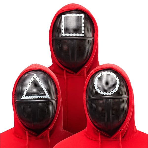 Squid Game Unisex Adult Guards Halloween Mask (Pack of 3) Squid Game Unisex Adult Guards Halloween Mask (Pack of 3)
