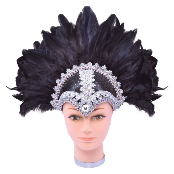 Bristol Novelty Womens/Ladies Braid Plume Feather Helmet