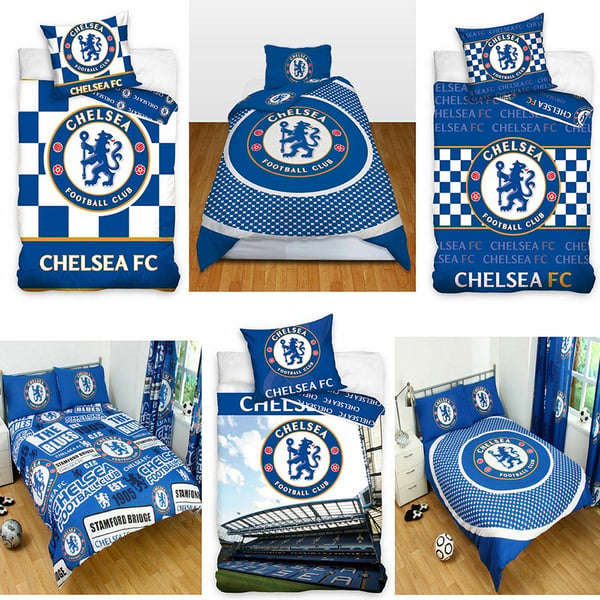 Chelsea FC Official Football Patch Single Duvet And Pillow Case Set