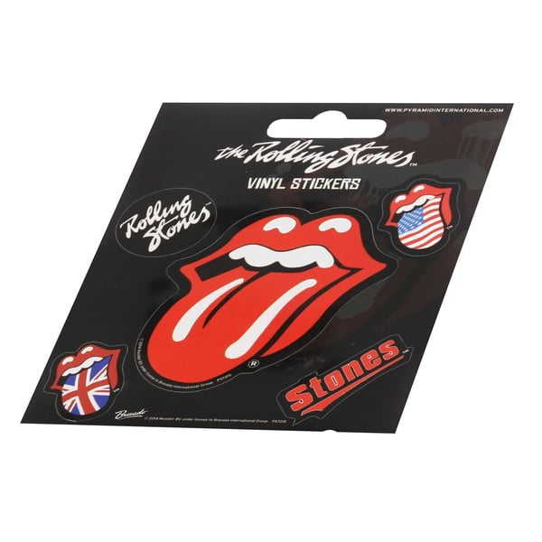 The Rolling Stones Vinyl Lips Stickers (Pack Of 5)