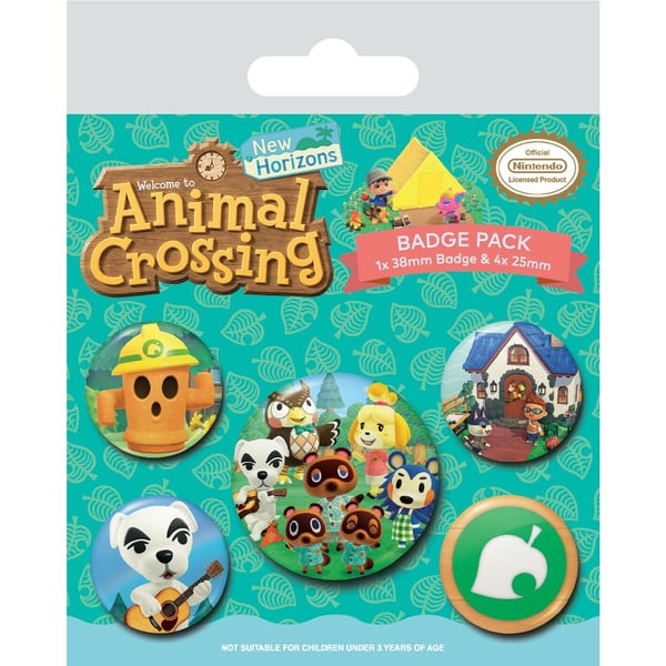 Animal Crossing Sæt med badge (pakke med 5)