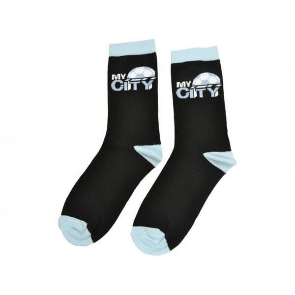 Manchester City FC Official Football Crest Socks (1 Pair)