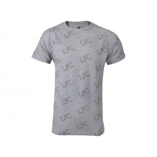 Liverpool FC T-shirt med gentaget logo til mænd