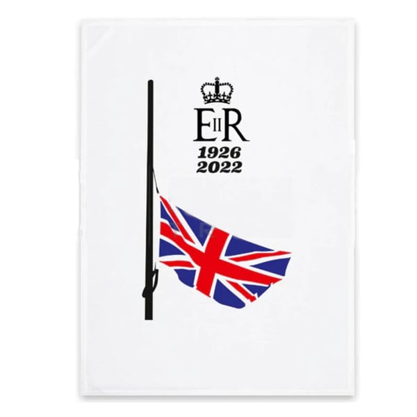 Queen Elizabeth II Halvmast viskestykke
