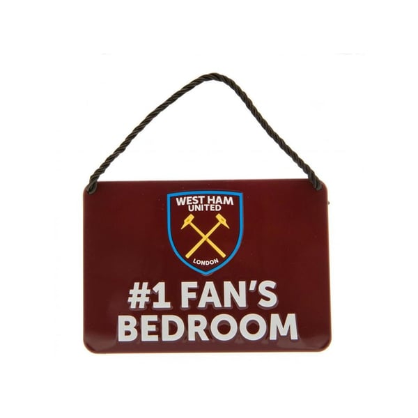 West Ham United FC #1 Fans Bedroom Door Sign