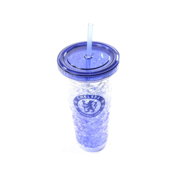 Chelsea FC Crest 600ml Freezer Cup With Straw