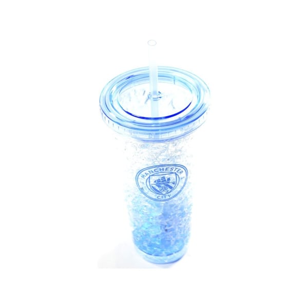 Manchester City FC Crest 600ml Freezer Cup With Straw