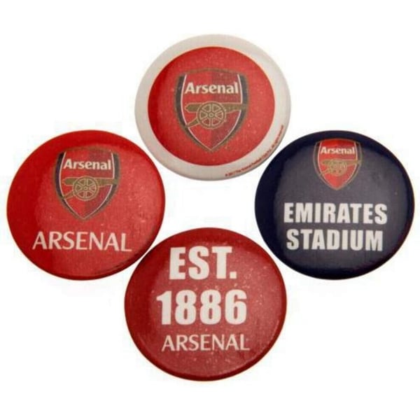 Arsenal FC -nappimerkki (4 kpl:n pakkaus) Arsenal FC -nappimerkki (4 kpl:n pakkaus)