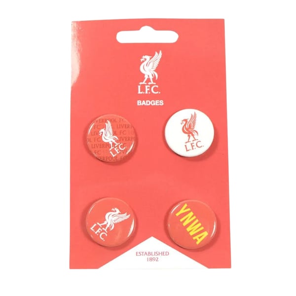 Liverpool FC YNWA Badge Set (Pack of 4)