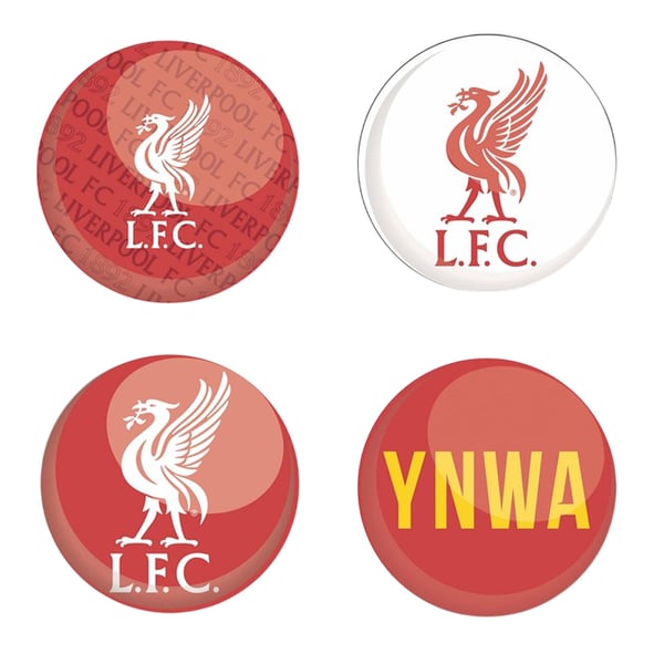 Liverpool FC YNWA Badge Set (Pack of 4) Liverpool FC YNWA Badge Set (Pack of 4)