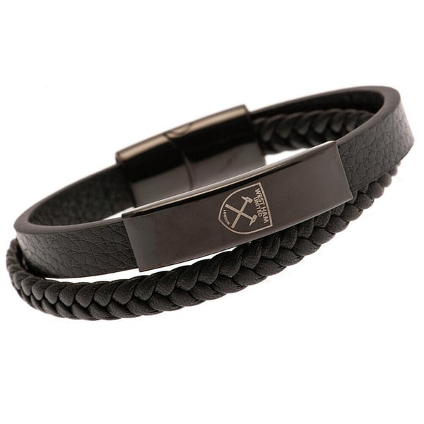 West Ham United FC Läderarmband med klubbmärke