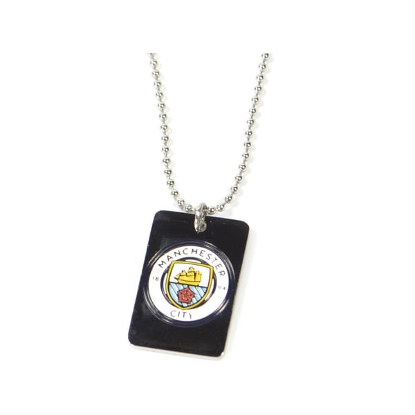 Manchester City FC Emalje Crest hundemærke og kæde