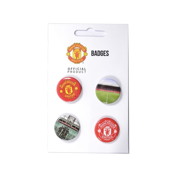 Manchester United FC Logo Stadium Badge (Pack of 4)