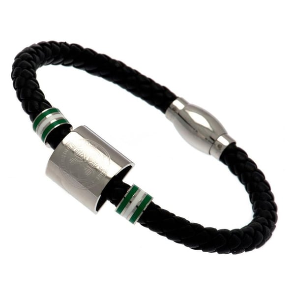 Celtic FC Leather Ring Bracelet