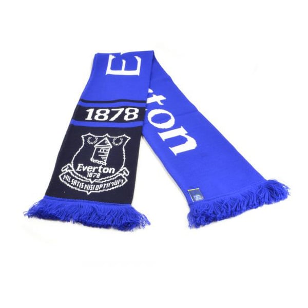 Everton FC Official Football Jacquard Nero Scarf