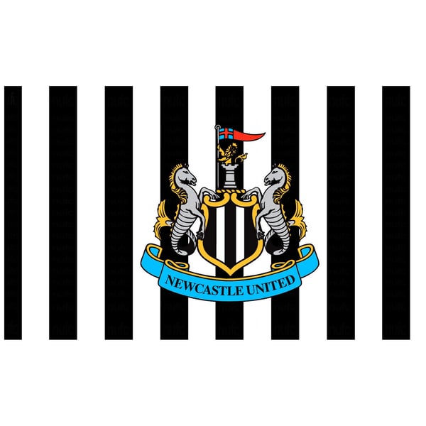 Newcastle United FC Randig Flagga
