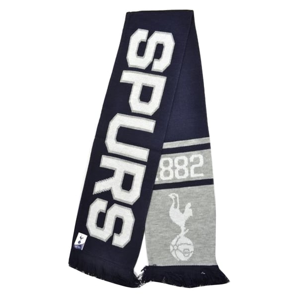 Tottenham Hotspur FC Official Football Jacquard Nero Scarf