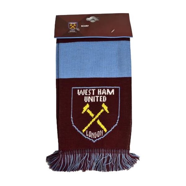 West Ham FC Official Football Jacquard Bar Scarf