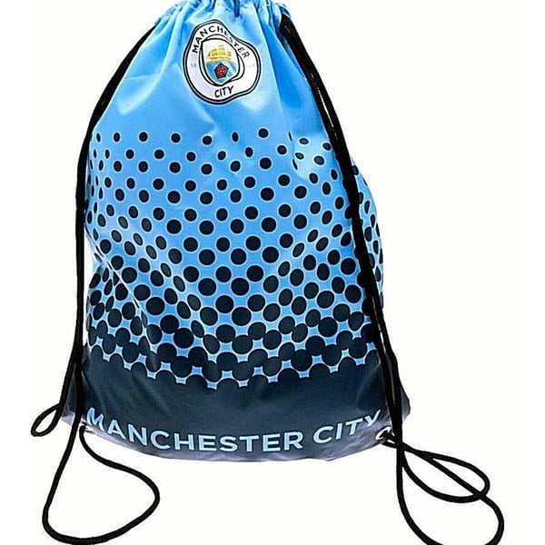 Manchester City FC Official Football Fade Design Gym Bag