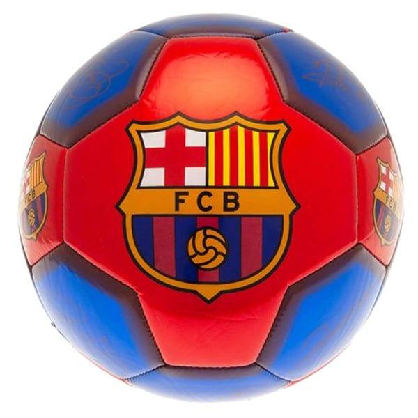 Barcelona FC Tryckt Signatur Minifotboll