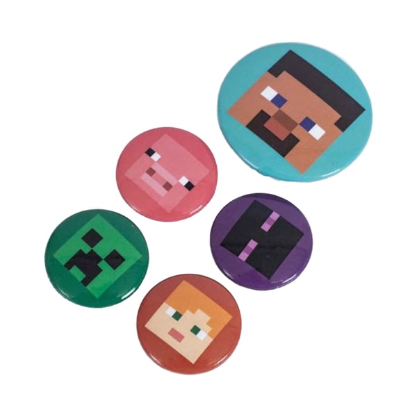 Minecraft-kasvomerkki (5 kpl pakkaus)