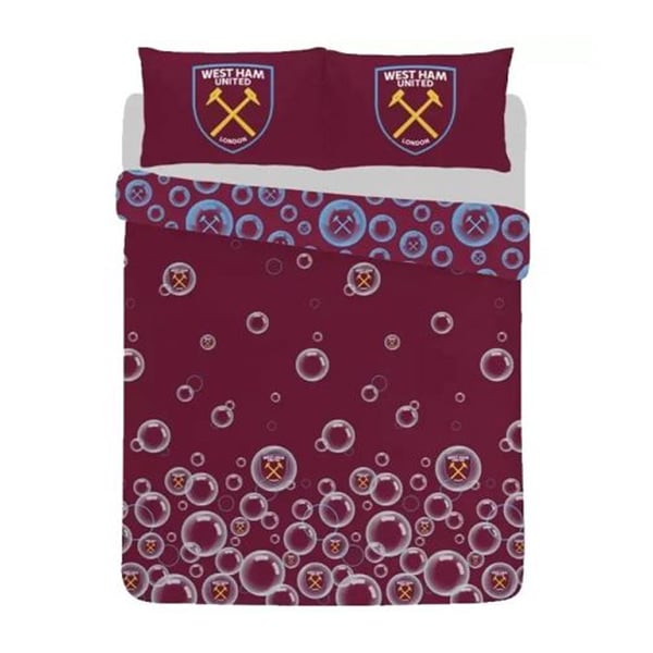 West Ham United FC Forever Blowing Reversible Bubbles Duvet Cover Set