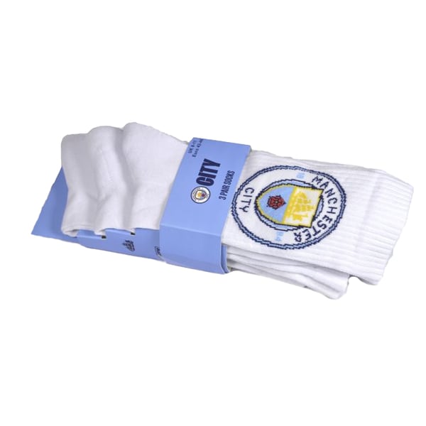 Manchester City FC Unisex Adult Socks (Pack of 3) Manchester City FC Unisex Adult Socks (Pack of 3)