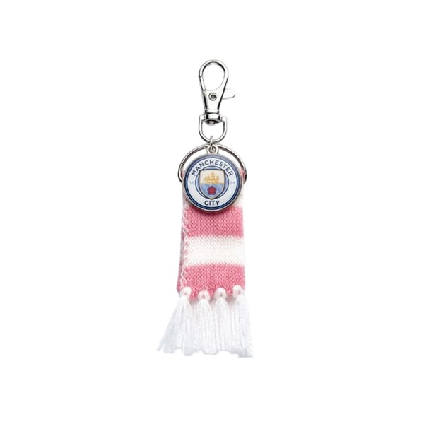 Manchester City FC Stripe Crest Keyring