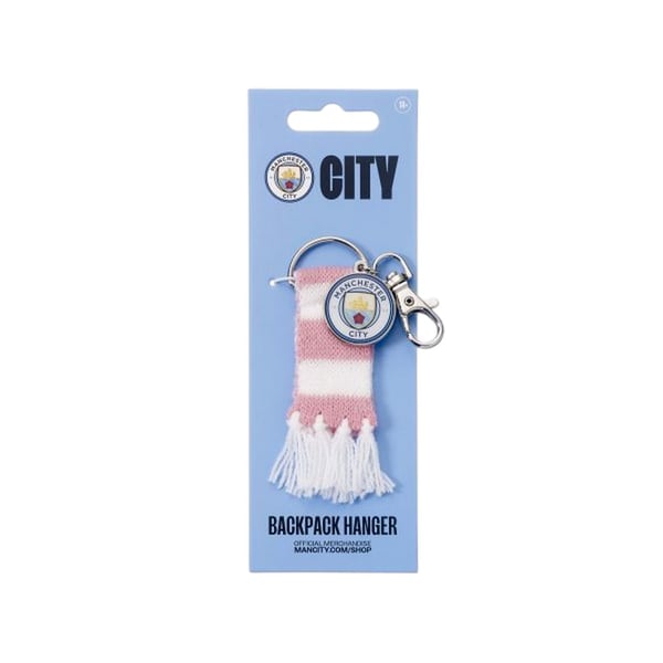 Manchester City FC Stripe Crest Keyring