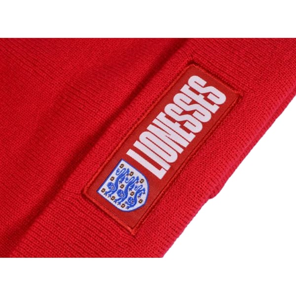 England Lionesses Unisex Adult Knitted Turned Up Cuff Beanie