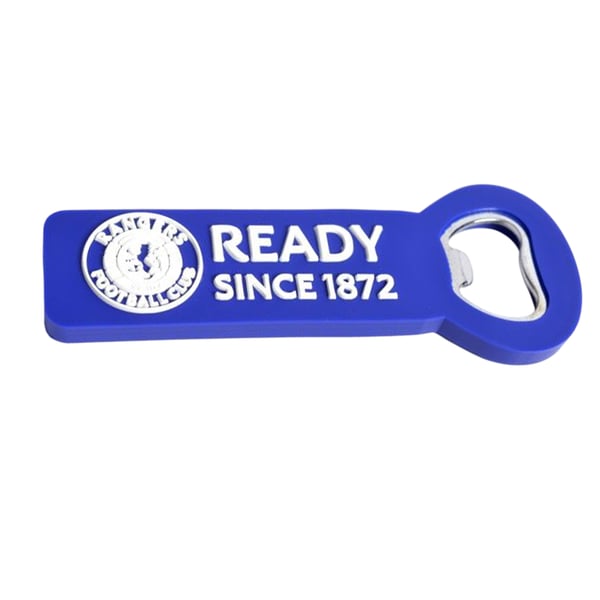 Rangers FC Ready Since 1872 Crest Bottle Opener Fridge Magnet