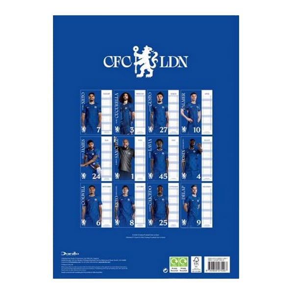 Chelsea FC A3 Wall Calendar