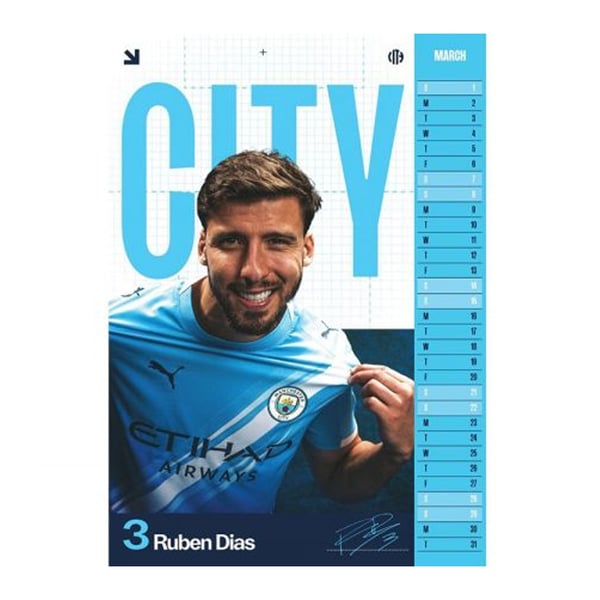 Manchester City FC A3 Wall Calendar