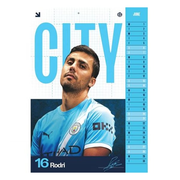 Manchester City FC A3 Wall Calendar