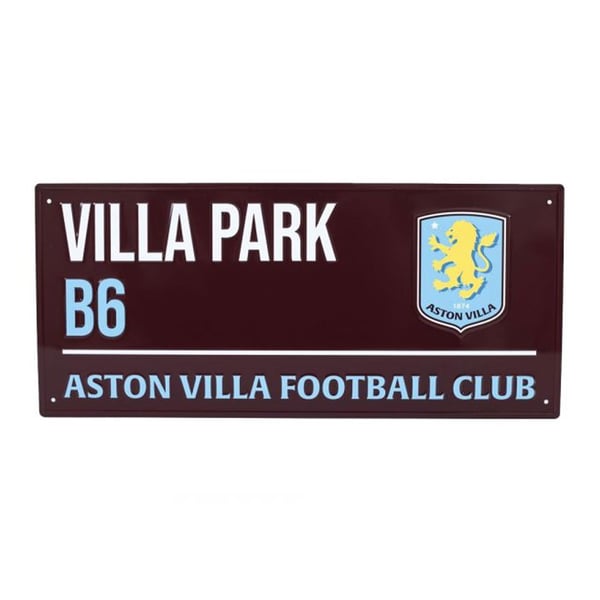 Aston Villa FC Villa Park Metallgatuskylt