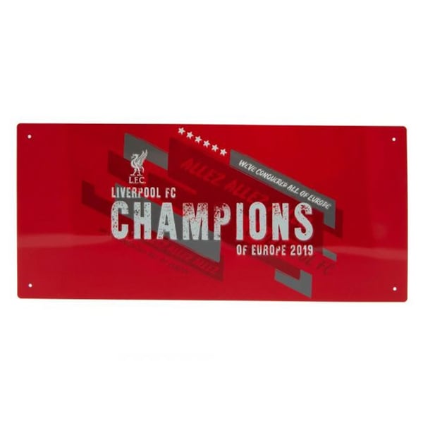 Liverpool FC Champions Of Europe metallinen katukyltti