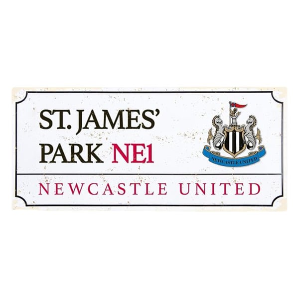 Newcastle United FC Retro Gatuskylt i Metall