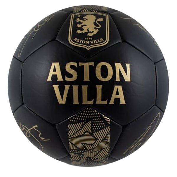 Aston Villa FC Phantom tryckt signaturfotboll
